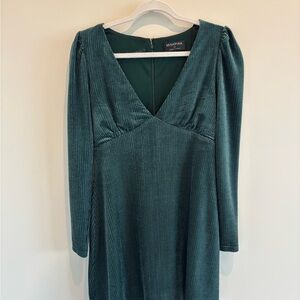 MINKPINK  Long Sleeve V-neck Mini Dress